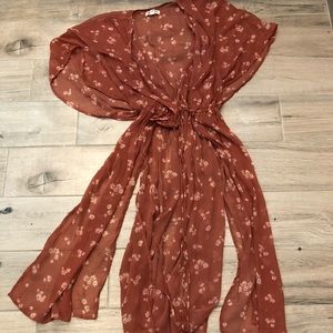 Reddish brown flower  sash